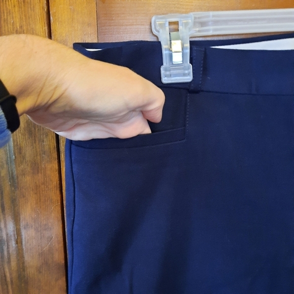 🛍 Banana Republic Factory Sloan Slim Pant navy blue trouser 988582 size 14 - Picture 6 of 14